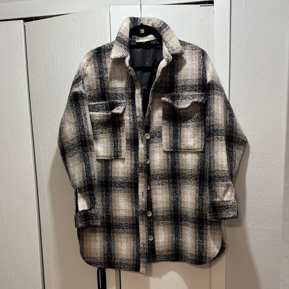 Altar’d State Plaid Button-Up Shacket